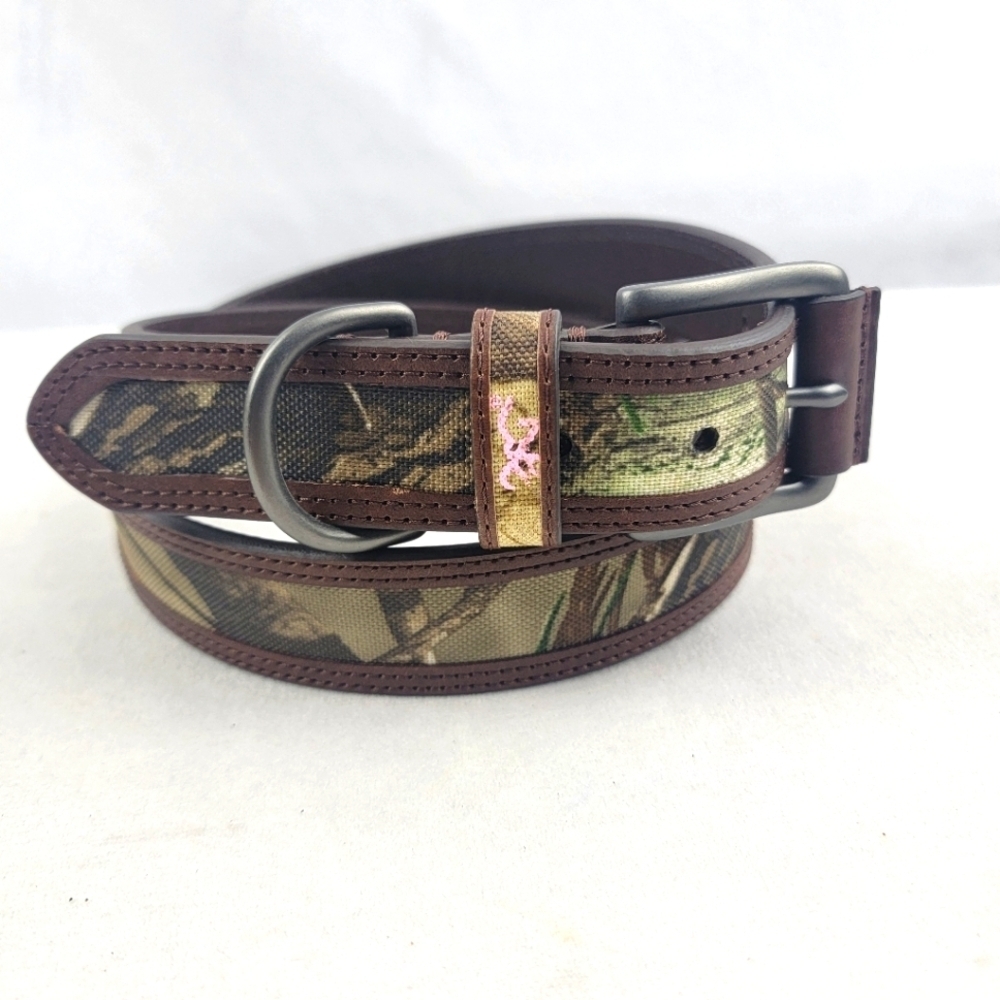 NWT Woman's Browning Realtree print genuine Leather belt Size XL